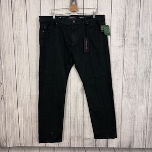 Liverpool Men's W40 x L32 Dark Green Relaxed Straight Dark Wash Denim Jeans NWT